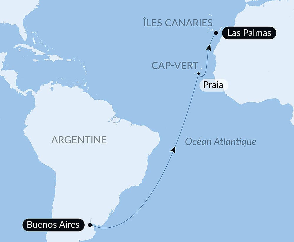 Voyage en Mer : Buenos Aires - Las Palmas de Gran Canaria