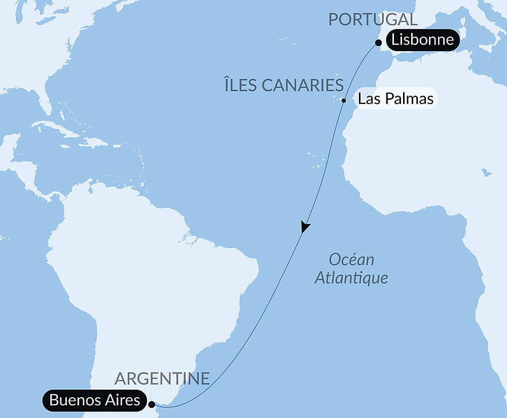 Voyage en Mer : Lisbonne - Buenos Aires