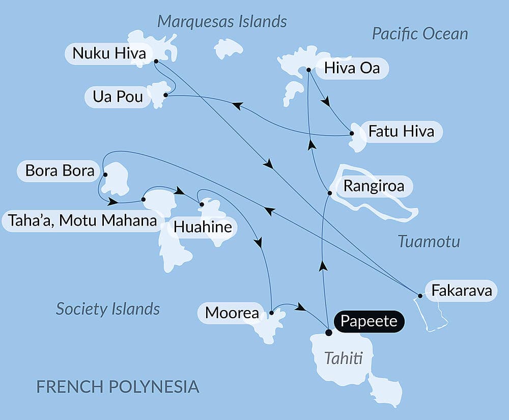 Marquises, Tuamotu et îles de la Société null